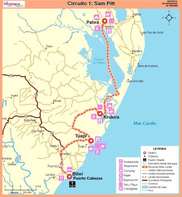 Mapa-Circuito-Sam Pitts-Costa-Caribe